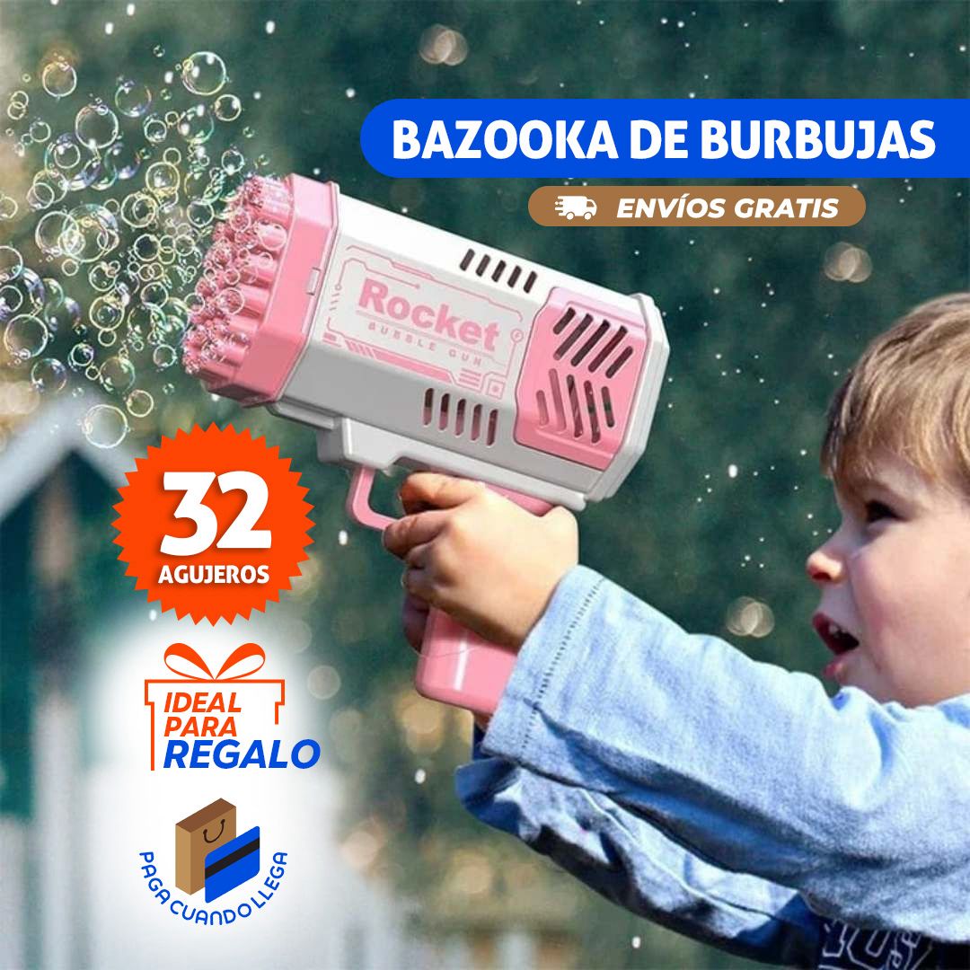 Máquina De Burbujas Gatling Bazooka led