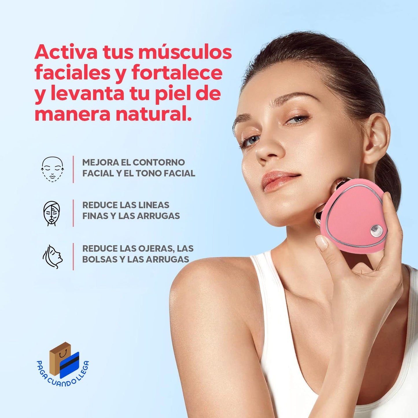 Masajeador microcorriente facial